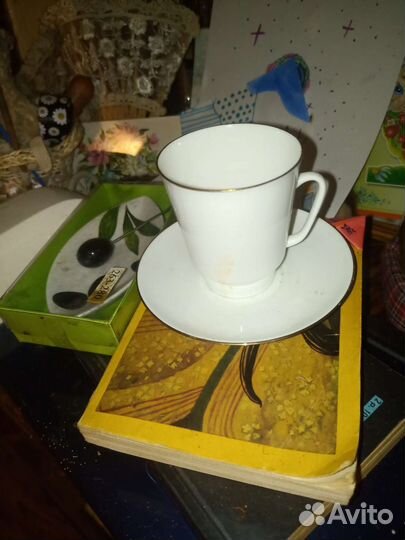 Кофейная пара лфз костяной фарфор