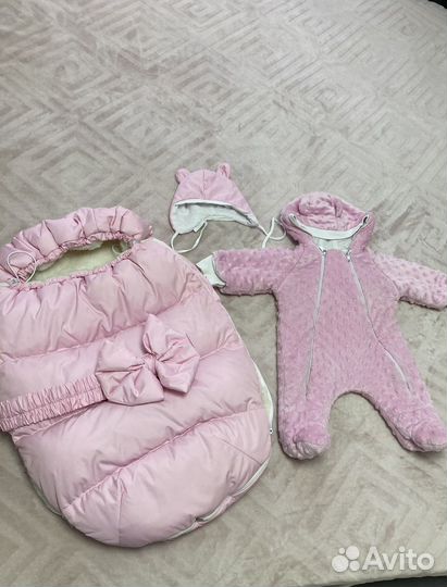 Конверт на выписку зимний для девочки