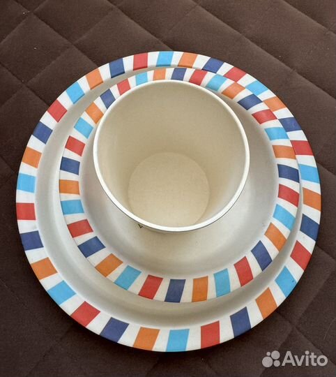 Набор детской посуды из бамбука «Машинки»