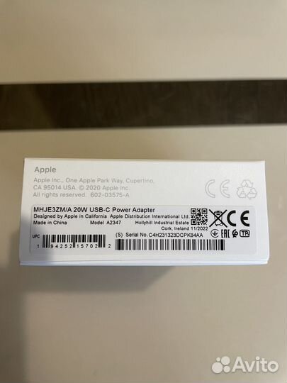 Адаптер блок 20w Apple