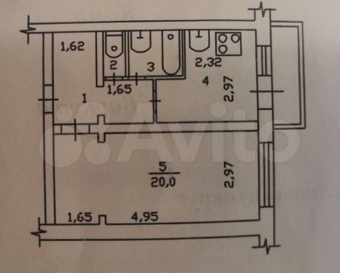 1-к. квартира, 39 м², 2/5 эт.