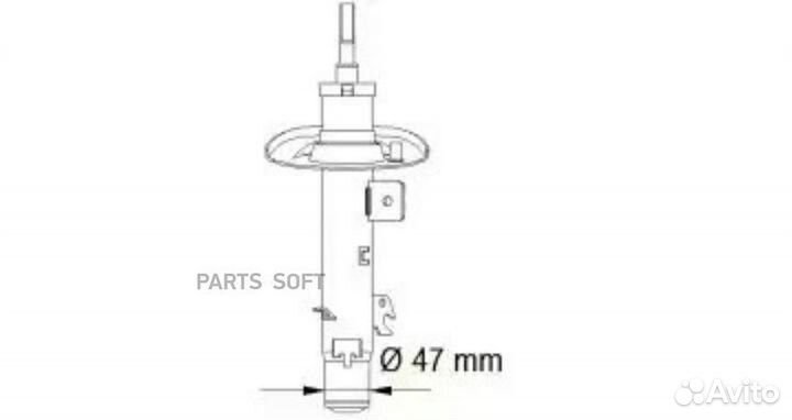 KYB 339709 Амортизатор пер.прав.peugeot 207 1.4i 0