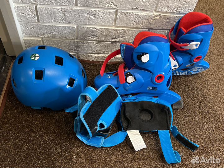 Набор роликовые коньки + защита