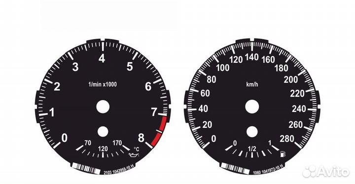Шкалы приборов BMW 1 E87, E81, E82 (04-13)