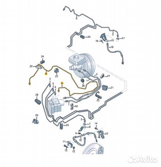 Б/У Трубка тормозная В хорошем состоянии