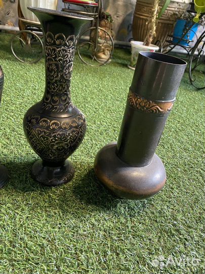 Вазы латунь Индия Винтаж