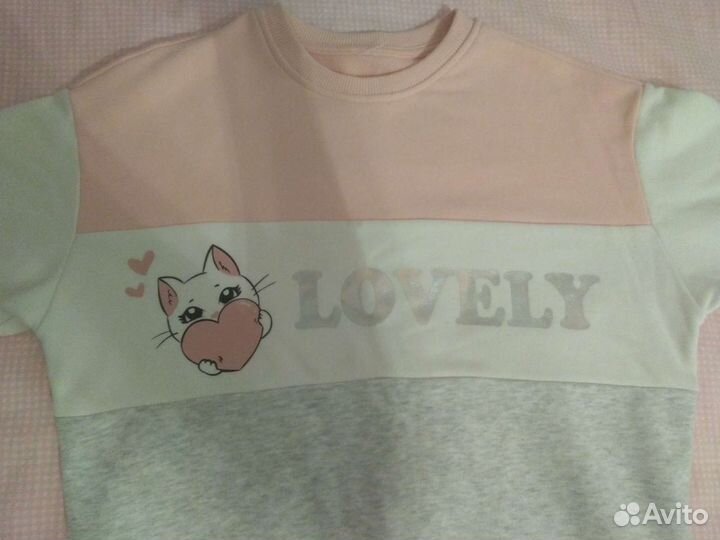 Кофта оверсайз на девочку 5-7лет