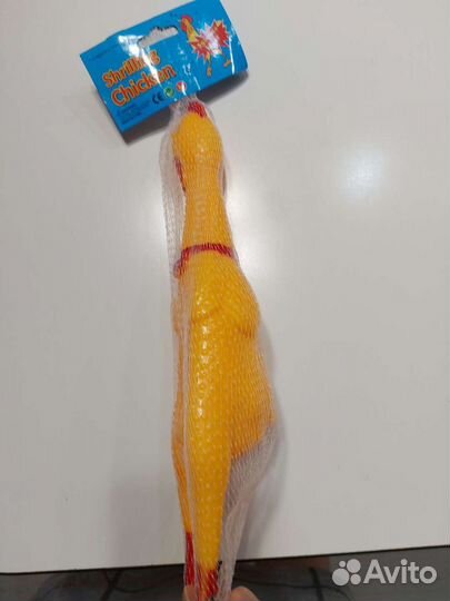 Игрушка Орущая курица с пищалкой 30 см