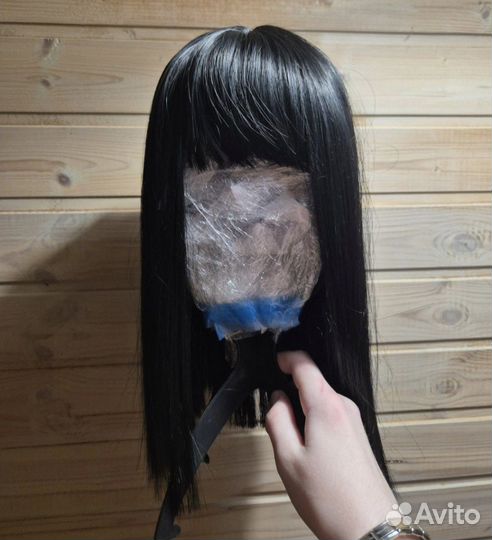 Парик черный каре