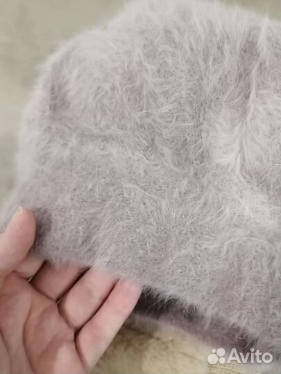 Берет, женская шапка и варежки