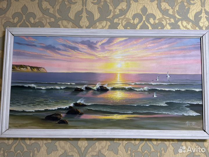 Картина маслом на холсте пейзаж морской