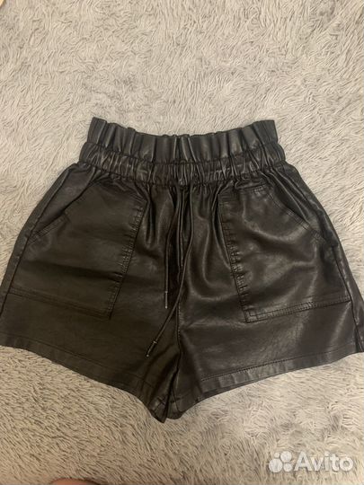 Шорты женские кожаные