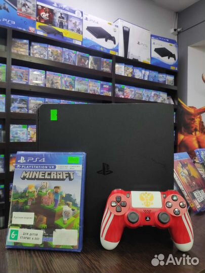 Sony PS4 Slim+Игра Minecraft лицензия