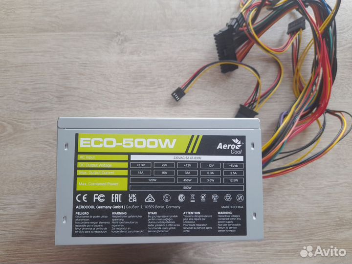 Блок питания AeroCool ECO 500w