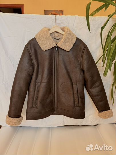 Дубленка женская 44 46 коричневая