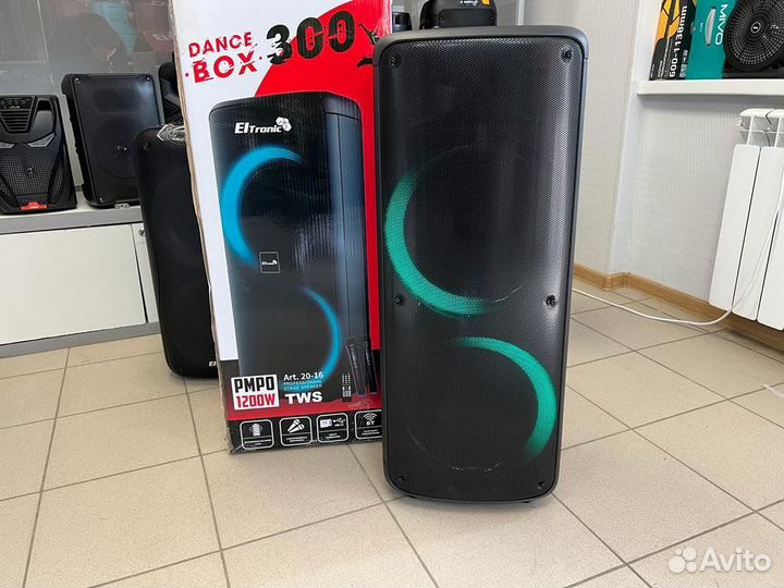Колонка etronic 20-16 1200w 2 микрофона