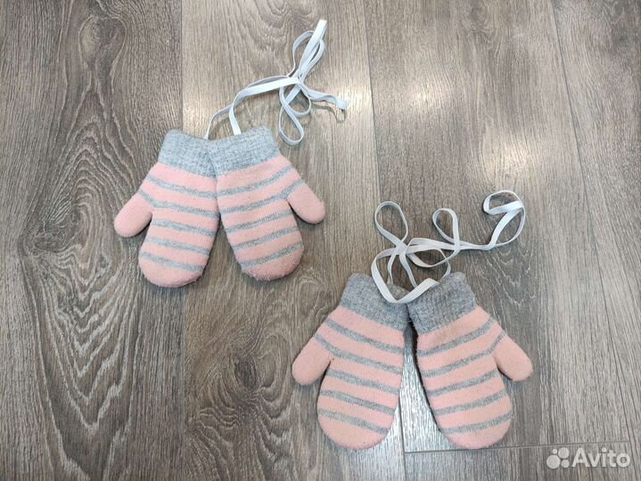 Шапка детская осенняя, зимняя для девочки, двойни