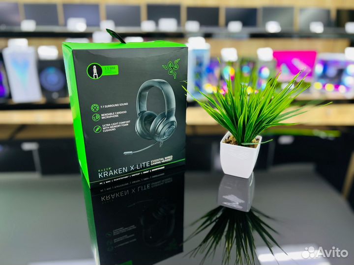 Игровые наушники Razer Kraken X Lite черные Новые