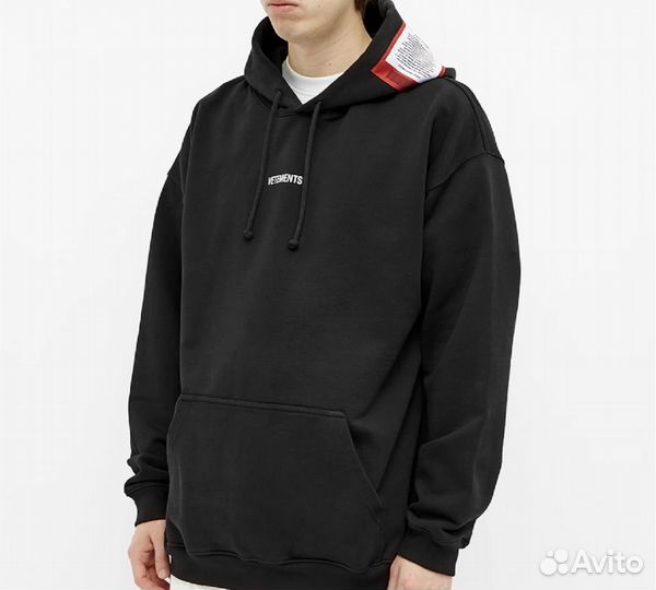 Vetements patch logo hoodie