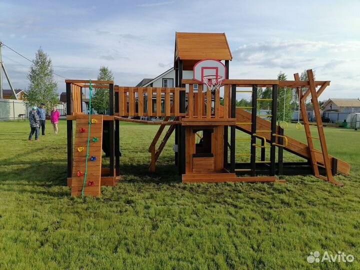 Игровые деревянные площадки для детей