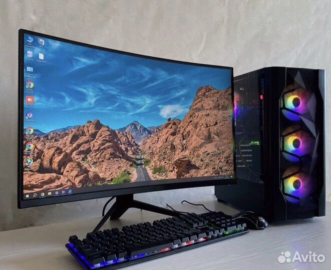 Игровой пк I7 RX580 Полный Комплект гарантия