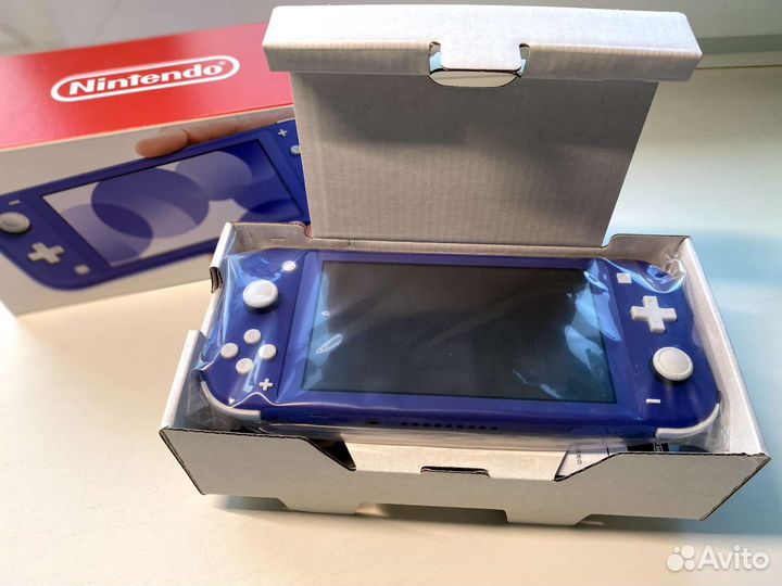 Новая Nintendo switch lite синяя 128 gb прошитая