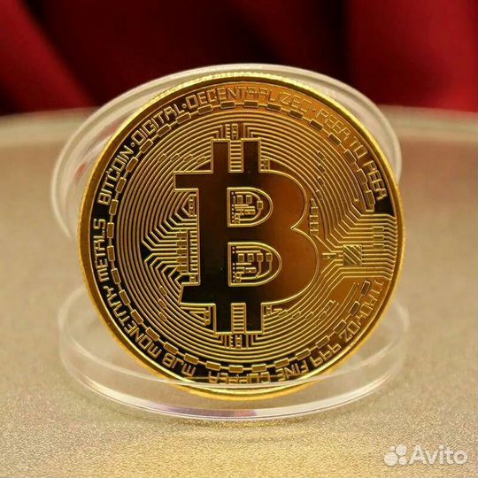 Монета биткоин сувенирная новая