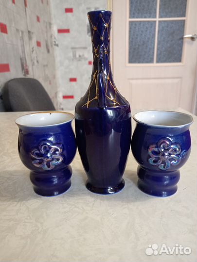 Набор из фарфора, кобальт Возрождение СССР