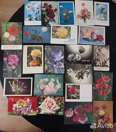 Открытки. Цветы. Открытки СССР