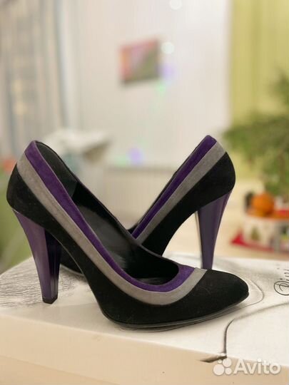 Туфли женские замшевые