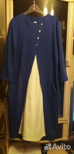 Синее платье