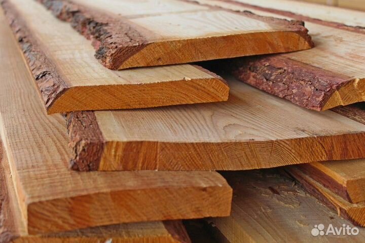 Доска необрезная лиственница, строганная. s-7379