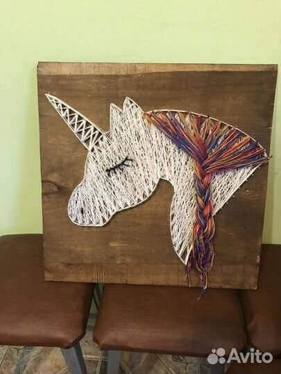 Картины нитками и гвоздями