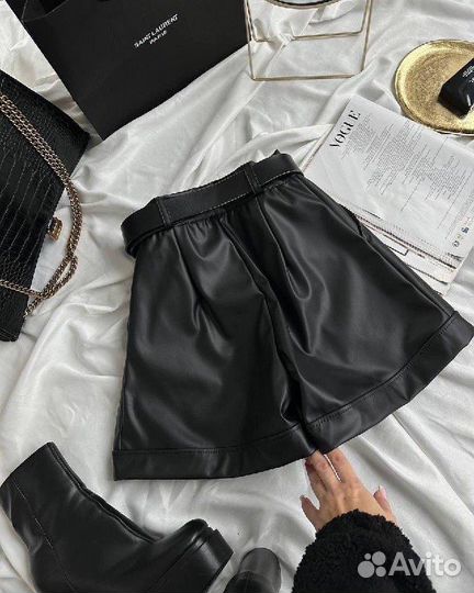 Шорты кожаные