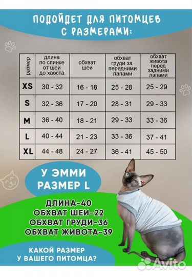 Кофта футболка одежда для кошки