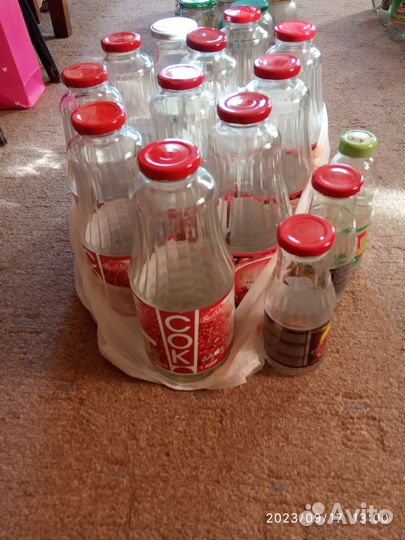 Бутылки стеклянные 1 л., 11 штук, цена за все