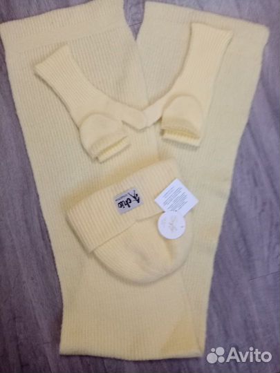 Шапочка шарф рукавицы (женский набор)