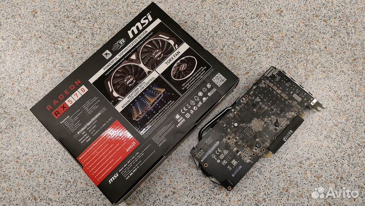 Видеокарта MSI RX570 armor 8G OC