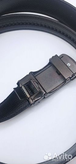 Ремень кожа черный для мужчин