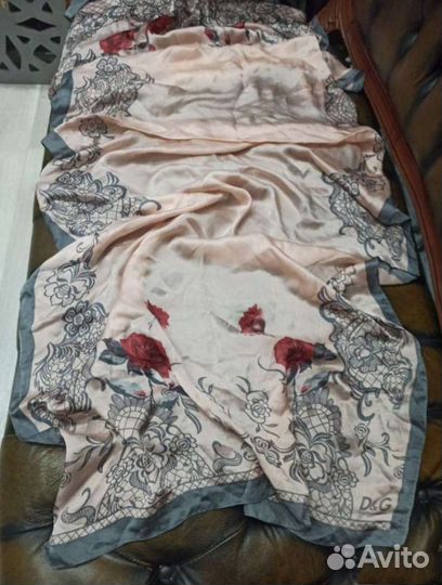 Палантин dolce gabbana 175x65 шелк италия