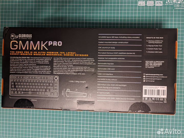 Glorious gmmk PRO barebone + Model O minus (новое)