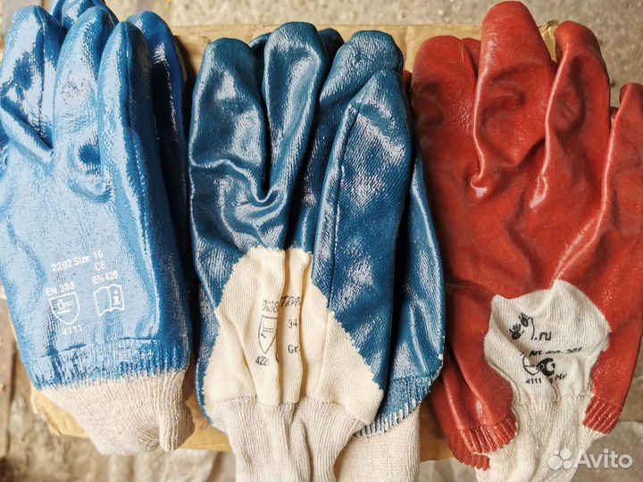 Перчатки х/б и прорезиненные