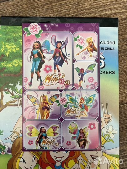 Винкс наклейки, блокнот, журналы