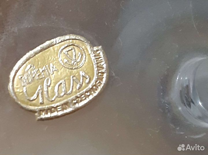 Фужеры Bohemia с позолотой,ссср 60ые годы,новые