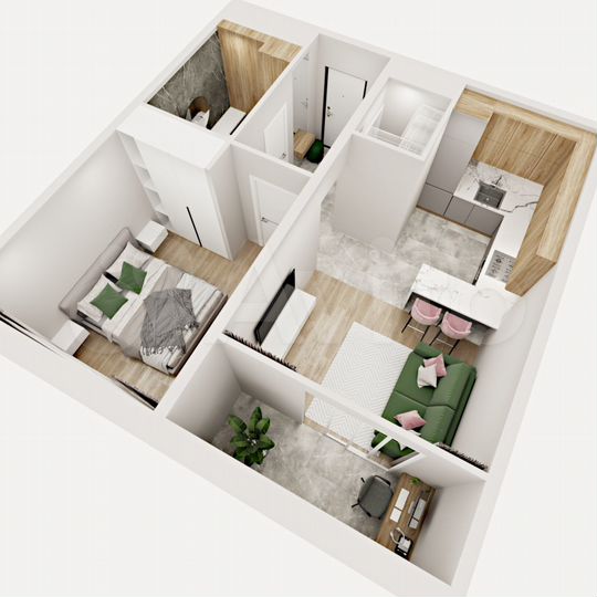 1-к. квартира, 41,1 м², 1/17 эт.