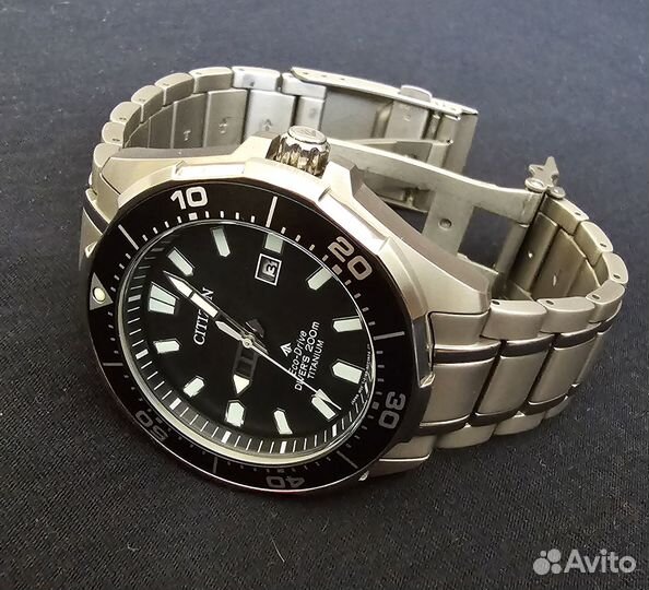 Citizen Promaster super titanium Eco-Drive (часы д