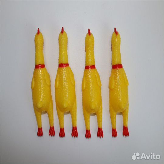 Игрушка-пищалка резиновая курица