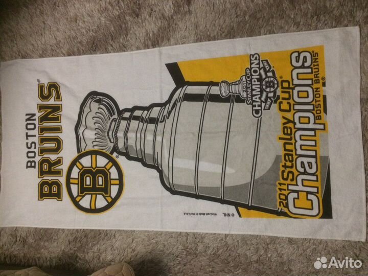Большое пляжное полотенце нхл бостон-2011