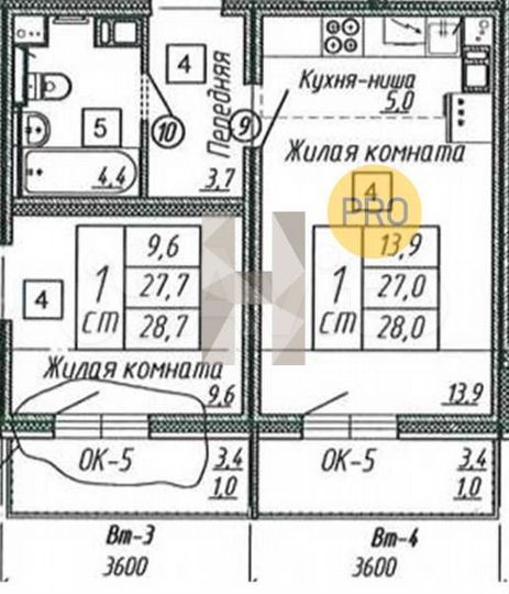 Квартира-студия, 28 м², 4/17 эт.