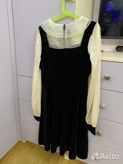 Винтажное бархатное платье